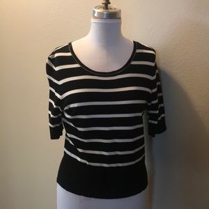 Black and white striped sweater